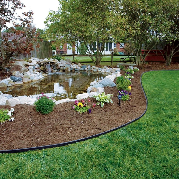 easyflex 20 ft x 4 5 in pound in black plastic landscape edging roll with stakes 3500 20 3